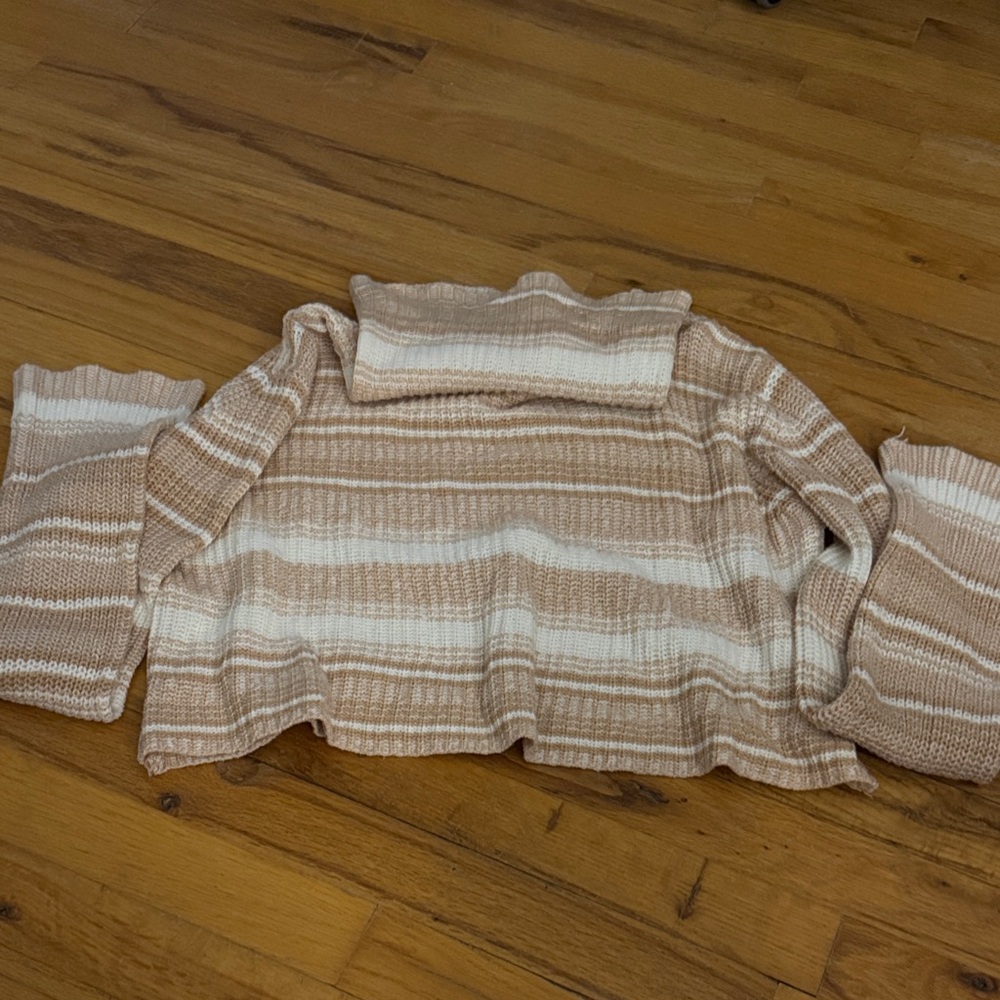 Urban outfitters orange and cream striped sweater